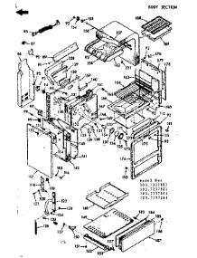 Body Section parts for Kenmore Range 103.7337121 (1037337121, 103 7337121) from AppliancePartsPros.com