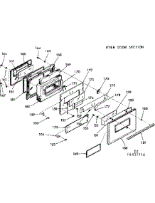 Oven Door Section parts for Kenmore Range 103.6437710 (1036437710, 103 6437710) from AppliancePartsPros.com