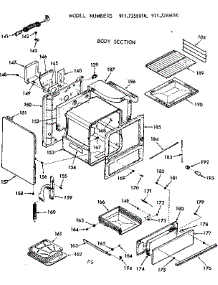 Body Section parts for Kenmore Range 911.7258010 (9117258010, 911 7258010) from AppliancePartsPros.com