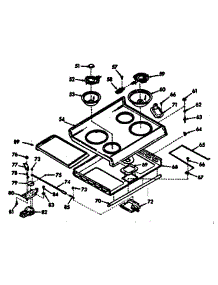 Main Top Section parts for Kenmore Range 103.9857263 (1039857263, 103 9857263) from AppliancePartsPros.com