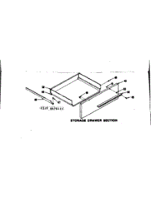 Storage Drawer Section parts for Kenmore Range 119.6488111 (1196488111, 119 6488111) from AppliancePartsPros.com