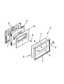 Oven Door Section parts for Kenmore Range 911.7858610 (9117858610, 911 7858610) from AppliancePartsPros.com