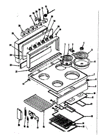 Main Top Section parts for Kenmore Range 119.9246700 (1199246700, 119 9246700) from AppliancePartsPros.com
