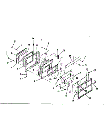 Upper Oven Door Section parts for Kenmore Range 278.4298493 (2784298493, 278 4298493) from AppliancePartsPros.com