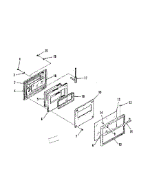 Lower Oven Door Section parts for Kenmore Range 278.4298493 (2784298493, 278 4298493) from AppliancePartsPros.com
