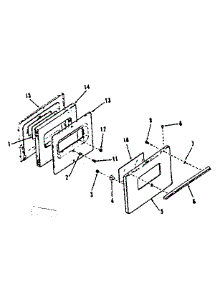 Oven Door Section For Model Number 911.6138710 parts for Kenmore Range 911.6198710 (9116198710, 911 6198710) from AppliancePartsPros.com