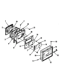 Upper Oven Door Section parts for Kenmore Range 278.4278590 (2784278590, 278 4278590) from AppliancePartsPros.com