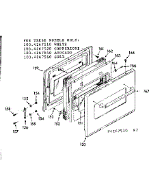 Visi-Bake Upper And Lower Door parts for Kenmore Range 103.4267520 (1034267520, 103 4267520) from AppliancePartsPros.com