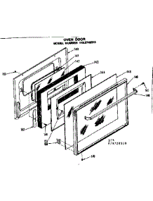Oven Door parts for Kenmore Range 119.9728310 (1199728310, 119 9728310) from AppliancePartsPros.com