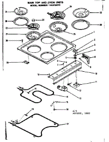 Top And Oven Units parts for Kenmore Range 119.9728310 (1199728310, 119 9728310) from AppliancePartsPros.com