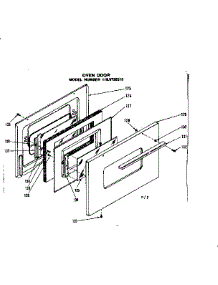Oven Door parts for Kenmore Range 119.9728310 (1199728310, 119 9728310) from AppliancePartsPros.com