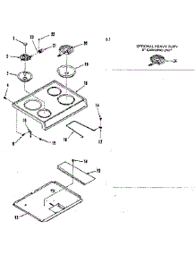 Main Top Section parts for Kenmore Range 911.9378411 (9119378411, 911 9378411) from AppliancePartsPros.com