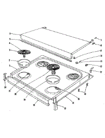 Cook Top Section parts for Kenmore Range 101.9126641 (1019126641, 101 9126641) from AppliancePartsPros.com
