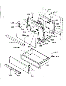 Oven Door And Storage Drawer parts for Kenmore Range 118.9387120 (1189387120, 118 9387120) from AppliancePartsPros.com