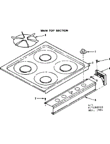 Main Top Section parts for Kenmore Range 119.7098210 (1197098210, 119 7098210) from AppliancePartsPros.com