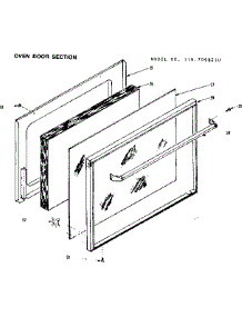 Oven Door Section parts for Kenmore Range 119.7098210 (1197098210, 119 7098210) from AppliancePartsPros.com