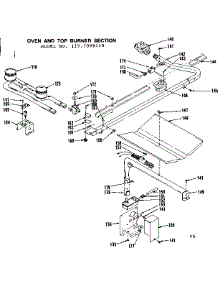 Oven And Top Burner Section parts for Kenmore Range 119.7098210 (1197098210, 119 7098210) from AppliancePartsPros.com