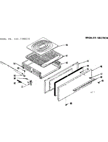 Broiler Section parts for Kenmore Range 119.7098210 (1197098210, 119 7098210) from AppliancePartsPros.com