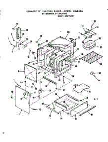 Body Section parts for Kenmore Range 911.6428410 (9116428410, 911 6428410) from AppliancePartsPros.com
