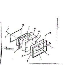Oven Door Section parts for Kenmore Range 911.6428410 (9116428410, 911 6428410) from AppliancePartsPros.com