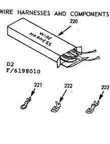 Wire Harnesses And Components parts for Kenmore Range 911.6198010 (9116198010, 911 6198010) from AppliancePartsPros.com