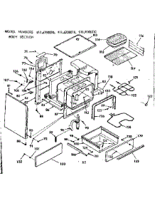 Body Section parts for Kenmore Range 911.6198010 (9116198010, 911 6198010) from AppliancePartsPros.com