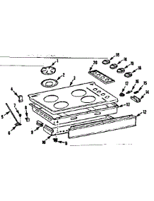 Main Top Section parts for Kenmore Range 103.7886670 (1037886670, 103 7886670) from AppliancePartsPros.com