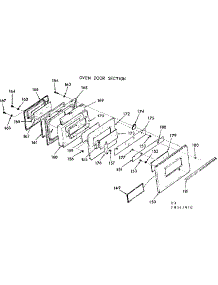 Oven Door Section parts for Kenmore Range 911.9347910 (9119347910, 911 9347910) from AppliancePartsPros.com