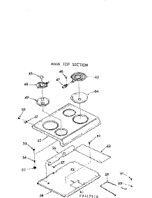 Main Top Section parts for Kenmore Range 911.9347910 (9119347910, 911 9347910) from AppliancePartsPros.com