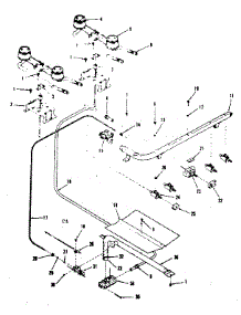 Burner Section parts for Kenmore Range 911.7238610 (9117238610, 911 7238610) from AppliancePartsPros.com
