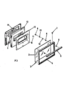 Oven Door Section For 911.6288710 911.6298710 911.6348710 parts for Kenmore Range 911.6298710 (9116298710, 911 6298710) from AppliancePartsPros.com
