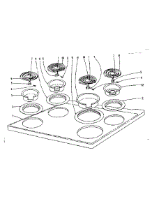 Cook Top Section parts for Kenmore Range 101.9666501 (1019666501, 101 9666501) from AppliancePartsPros.com