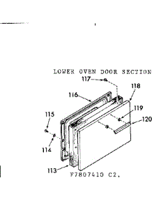 Lower Oven Door Section parts for Kenmore Range 103.7807411 (1037807411, 103 7807411) from AppliancePartsPros.com