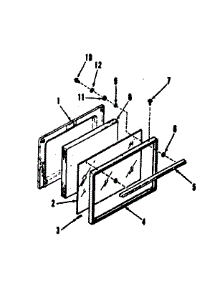 Door Section 911.7148811 parts for Kenmore Range 911.7168811 (9117168811, 911 7168811) from AppliancePartsPros.com