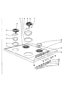 Cook Top Section parts for Kenmore Range 101.9376400 (1019376400, 101 9376400) from AppliancePartsPros.com