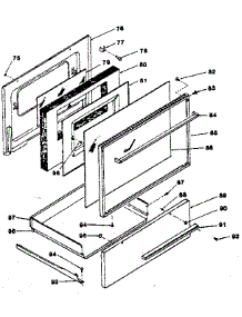 Oven Door And Storage Drawer parts for Kenmore Range 119.9738810 (1199738810, 119 9738810) from AppliancePartsPros.com