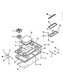 Main Top Section parts for Kenmore Range 911.3368297 (9113368297, 911 3368297) from AppliancePartsPros.com