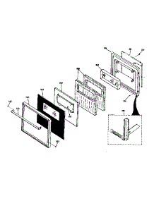 Lower Oven Door parts for Kenmore Range 850.4277293 (8504277293, 850 4277293) from AppliancePartsPros.com