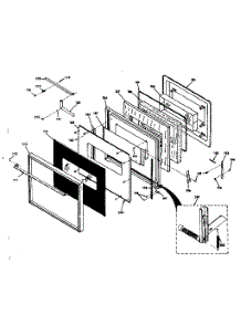 Upper Oven Door parts for Kenmore Range 850.4277293 (8504277293, 850 4277293) from AppliancePartsPros.com