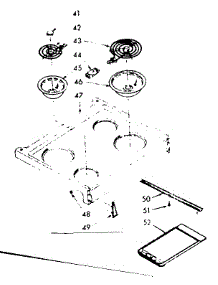 Main Top Section parts for Kenmore Range 103.9177021 (1039177021, 103 9177021) from AppliancePartsPros.com