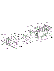 Door Section parts for Kenmore Range 911.9851192 (9119851192, 911 9851192) from AppliancePartsPros.com