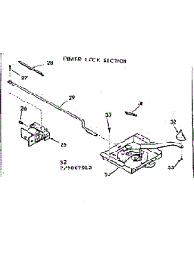Power Lock Section parts for Kenmore Range 103.9887912 (1039887912, 103 9887912) from AppliancePartsPros.com