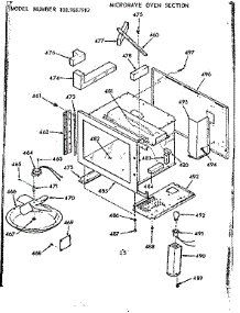 Microwave Oven Section parts for Kenmore Range 103.9887912 (1039887912, 103 9887912) from AppliancePartsPros.com