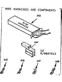 Wire Harnesses And Components parts for Kenmore Range 103.9887912 (1039887912, 103 9887912) from AppliancePartsPros.com