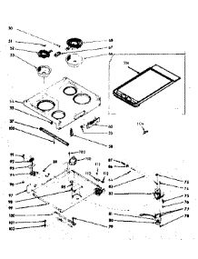 Main Top Section parts for Kenmore Range 103.9377060 (1039377060, 103 9377060) from AppliancePartsPros.com