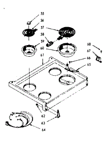 Main Top Section parts for Kenmore Range 103.9426741 (1039426741, 103 9426741) from AppliancePartsPros.com