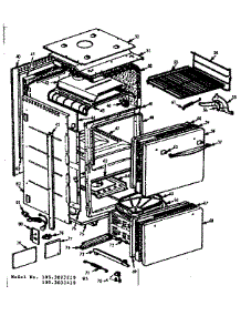 Cabinet parts for Kenmore Range 103.3023210 (1033023210, 103 3023210) from AppliancePartsPros.com
