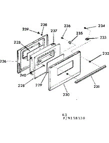 Oven Door Section parts for Kenmore Range 911.9158310 (9119158310, 911 9158310) from AppliancePartsPros.com