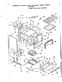Lower Oven Body Section parts for Kenmore Range 911.7858311 (9117858311, 911 7858311) from AppliancePartsPros.com