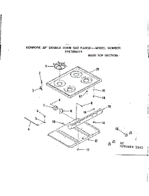 Main Top Section parts for Kenmore Range 911.7858311 (9117858311, 911 7858311) from AppliancePartsPros.com
